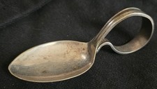 Vintage Silverplate Curved Baby Spoon