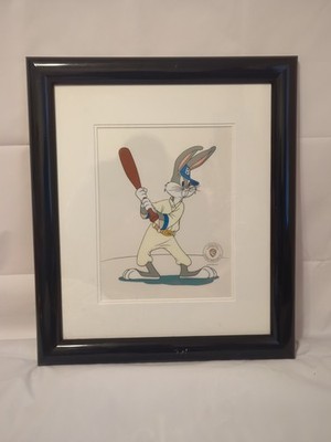 Looney Tunes Bugs Bunny Sericel Animation Cel Bugs with Baseball Gear 1992