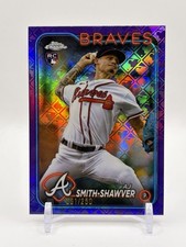 2024 Topps Chrome #19 AJ Smith-Shawver Purple Logofractor /250 RC Atlanta Braves