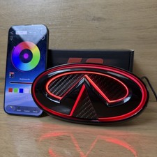 2014-2017 Infiniti Q50 Color Changing Rgb Led Grill Emblem Carbon App Control