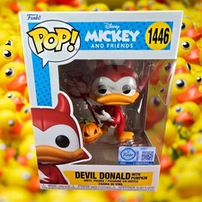 Devil Donald With Pumpkin Specialty Series # 1446 (Nib) With Pop Protector 