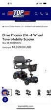 BRAND NEW in Box - Drive Phoenix LT4 - 4 Wheel Travel Mobility Scooter
