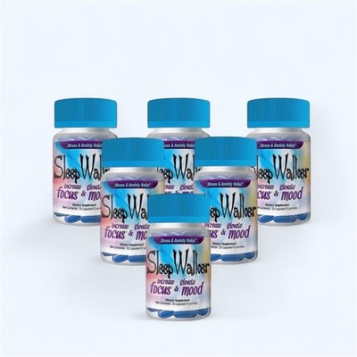 Sleepwalker 20ct 6 Bottles Focus Increase Mood Enhancer SEALED BOTTLE  FREE SHIP