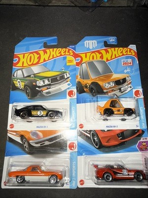 Hot Wheels Lot Of 4 Mazdas Rx-3 | Cosmo Sport | Mx-5 | Rx-3 Tooned