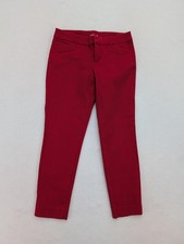 Old Navy Women's Pants Size 6 Red Pixie Skinny Stretch FLAWS