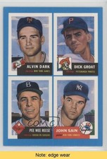 1992 Archives Bazooka Quadracard Johnny Sain Alvin Dark Dick Groat John READ 0q3