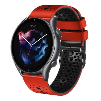 Per Amazfit GTR 2e Cinturino in silicone bicolore da 22 mm con motivo a Per Amazfit GTR 2e Cinturino in silicone bicolore da 22 mm con motivo a