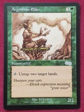 Magic The Gathering URZA'S SAGA ARGOTHIAN ELDER green card MTG