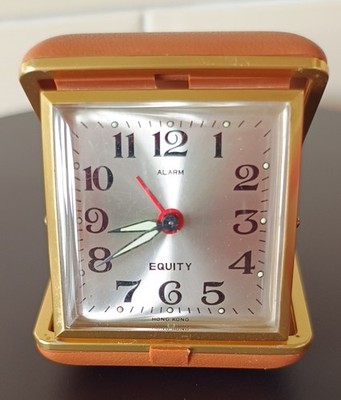 Equity 60er Mid Century Reiseuhr Wecker Retro Mid Century Design Zifferblatt GWO sehr guter Zustand