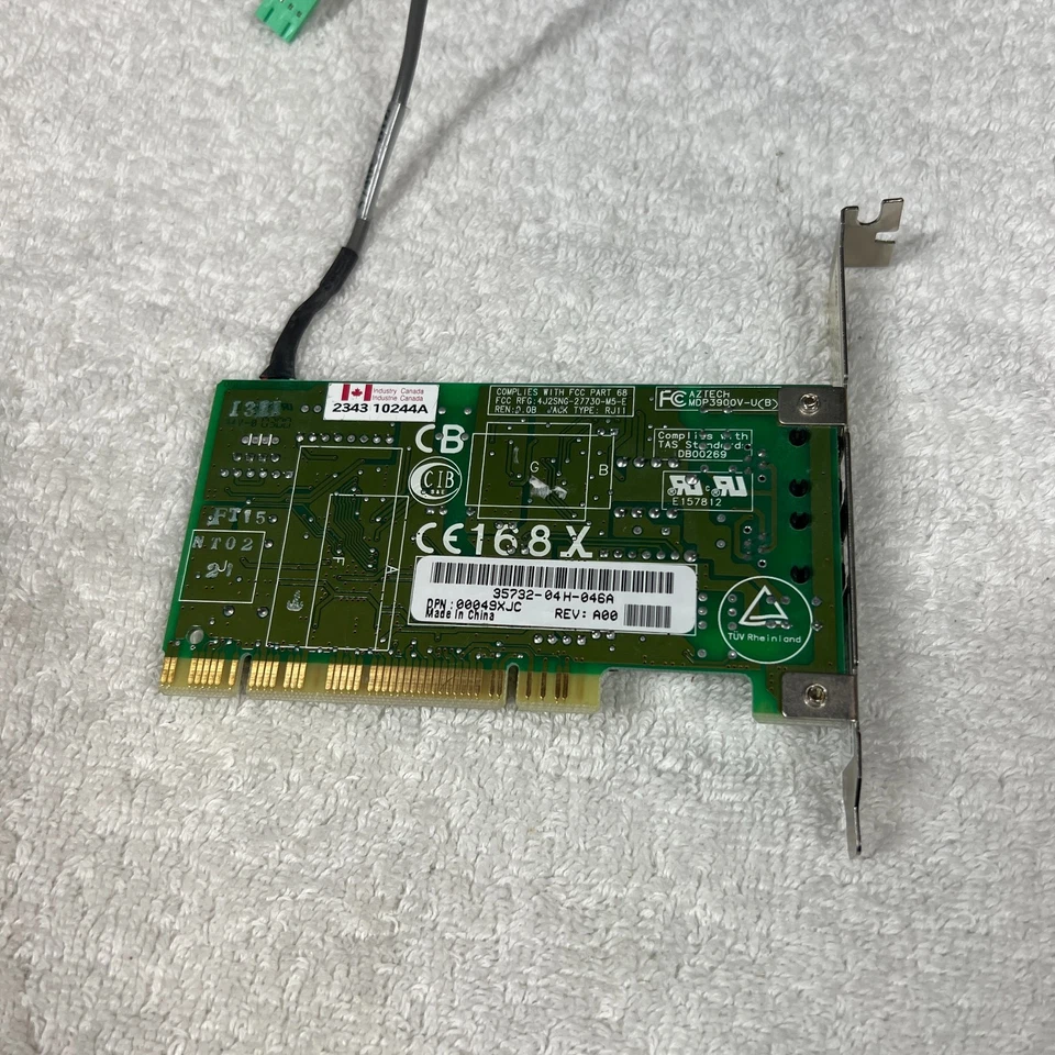 AZTECH SYSTEMS MDP3900V-U 00049XJC Fax/Data Modem PCI Card - Image 4 of 4