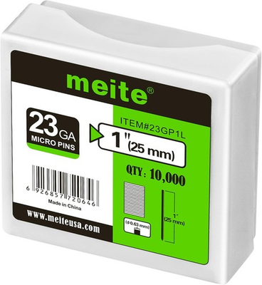 #ad meite 23 Gauge Pin Nails 1 Inch Micro Headless Piner Nails Galvanized 10000 PCS $179.99