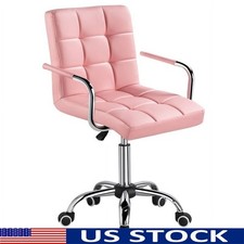 Adjustable Swivel Office Chair Faux Leather Rolling Ergonomic Heavy Duty 360 US