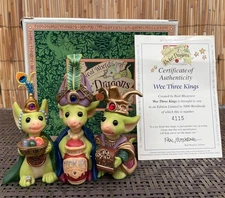 The Whimsical World of Pocket Dragons Christmas Figurines  "Wee Three Kings" 