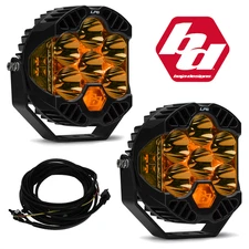 Baja Designs 6" LP6 Pro LED Factory Amber Spot Lights Kit w/ Harness Universal
