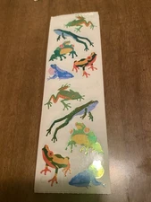 Vintage Mrs. Grossman's Opal Tree Frogs Scrapbooking Stickers