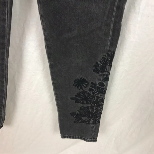 American Eagle Outfitters Women's High Rise Embroidered Denim Mom Jeans Size 00 - Picture 3 of 8