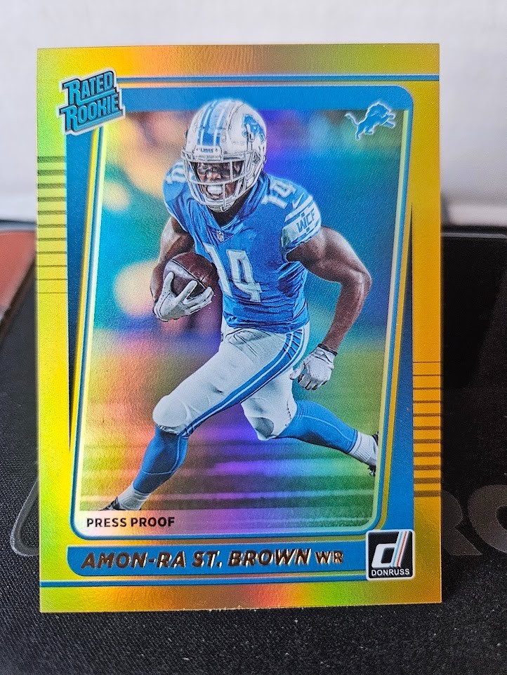 2021 Panini Donruss - Rated Rookie Amon-Ra St. Brown #284 Press Proof Premium