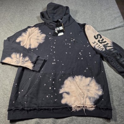 New Era NFL APPAREL Jacksonville Jaguars Bleach-Out Distressed Hoodie L NEW $119