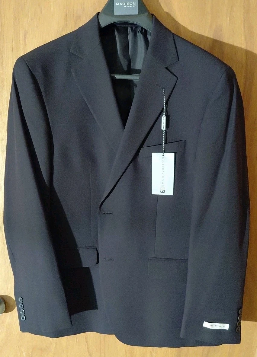 NEW Geoffrey Beene Mens Sport Coat Blazer Suit Jacket 42R Black - MSRP $200
Opens in a new window or