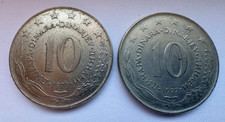 1977 and 1978 Yugoslavia 10 Dinara Coins Circulated