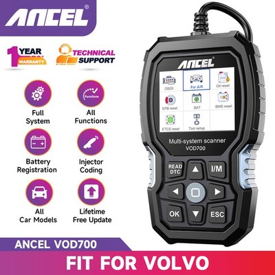 ANCEL VOD700 OBD2 Scanner Car ABS SRS DPF EPB OIL Diagnostic Tool Fit For Volvo