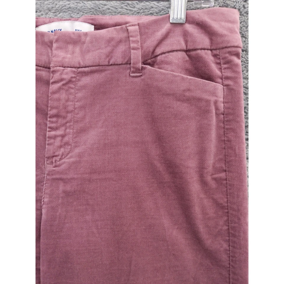 Pantalones de terciopelo Pixie azul marino antiguo para mujer talla 6 alto pierna recta malva Foto 2 de 4