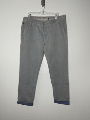 New Re-Hash De-Chirico Men's Blue Cotton Flat Front Made In Italy Pants Size 40