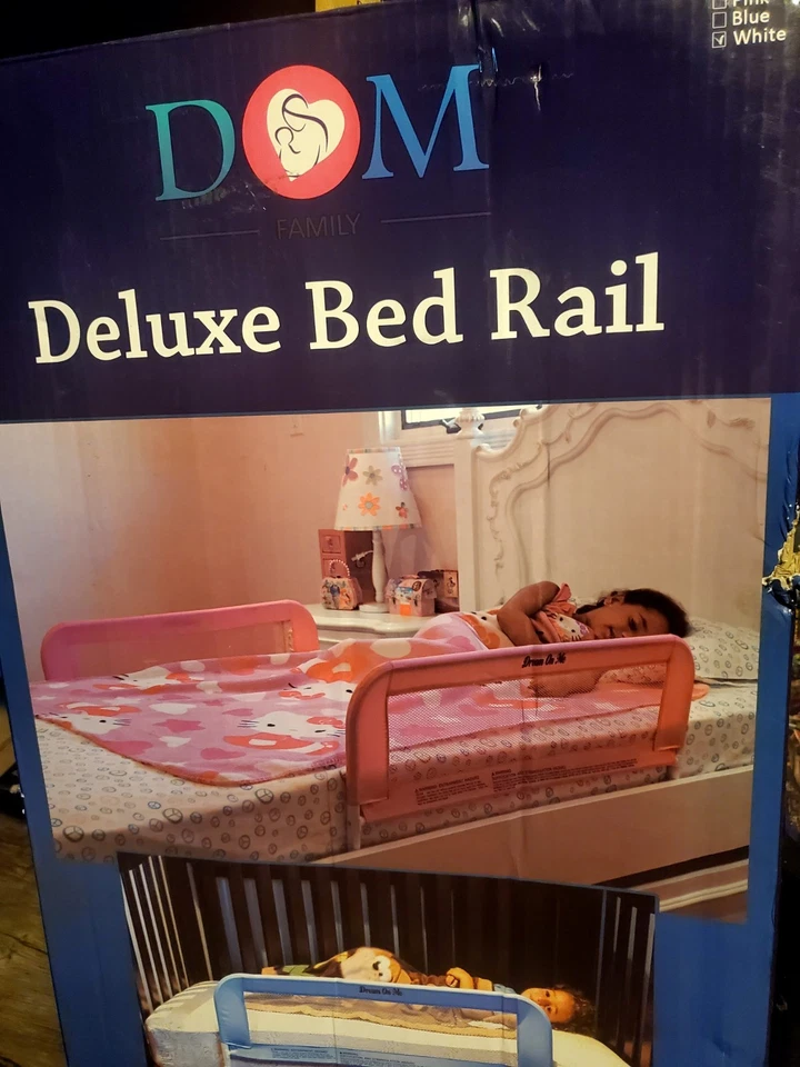 Riel de cama Dom Deluxe protector de sueño de seguridad para niños 13”-14” de alto 33” de larga edad 2+ rosa Foto 3 de 4