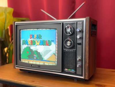 Sony Trinitron KV-1300 E Vintage Color TV 70s Woodgrain Retro Fernseher