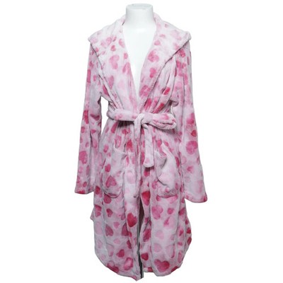 F&F, Bademantel, Größe: L, Pink/Weiß, Sonstiges, Fleece, Damen #Noq