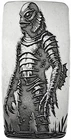 10 ozt 999 Fine Silver Art Bar- CREATURE FROM THE BLACK LAGOON - ADAMO TECHNE