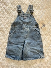 NWT/NEW - Vintage 90's Guess Denim Overalls/Shortalls sz 4/4Y Unisex 100 Cotton