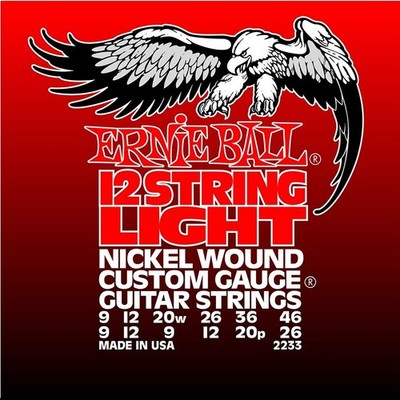 Ernie Ball 12-string Light Nickel Wound Set, .009 - .046  Model #2233