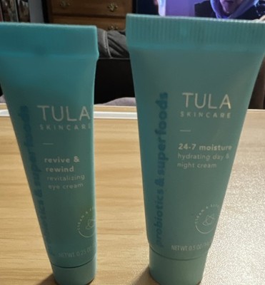 Tula Revive & Rewind Eye Cream & 24-7 Moisture Cream Set 0.25/0.5 oz