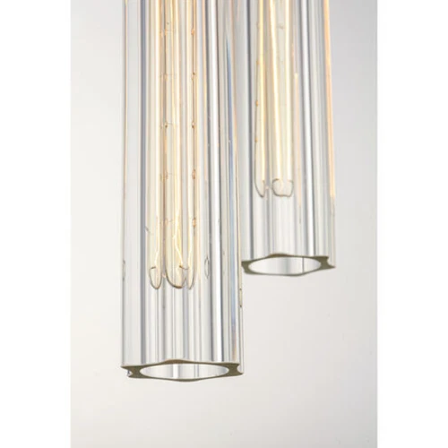 MAXIM 16123CLBKAB Flambeau 3-Light 12.75" Wide Black / Antique Brass Chandelier - Picture 2 of 4