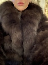 Gorgeous Women Genuine Fox Fur Overcoat Winte...
