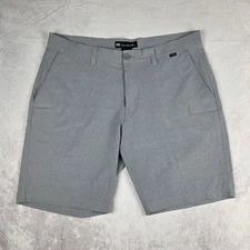 Travis Mathew Performance Golf Shorts Mens Size 35 Gray Lightweight Casual 8.5"