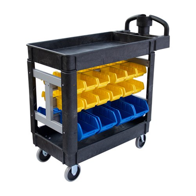 #ad 550 lbs Service Utility Cart Storage Bins Large Bins and Small Bins Workshops $159.99