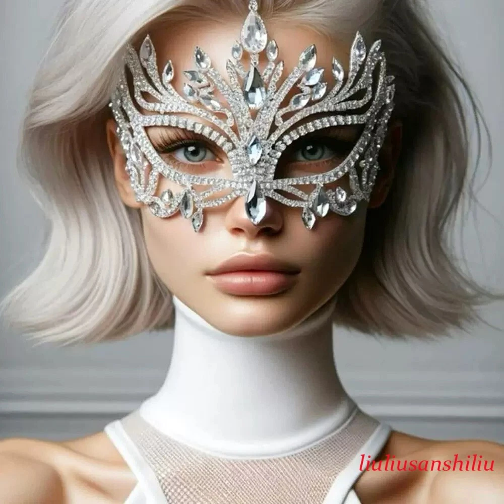 Sexy Women Eye Face Mask Ball Eyewear Masquerade Rhinestone COS Party Makeup