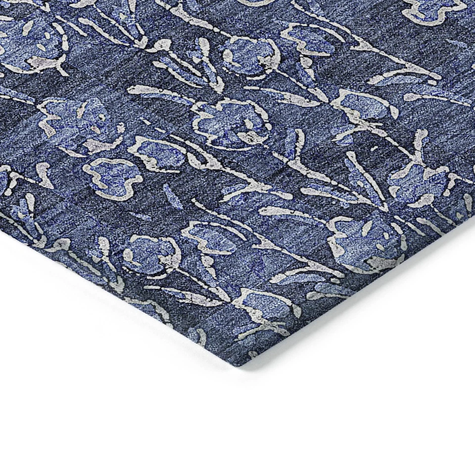Chantille ACN692 Navy 1'8" x 2'6" Indoor Outdoor Area Rug, Easy Clean, Machin... - Image 2 of 4