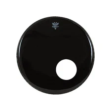 Remo Ambassador Bass Drum Head with 5.5" Port Hole Ebony 18 in.