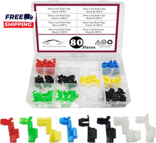 80pcs Door Lock Rod Car Clips Assortment Kit Door Install Clips