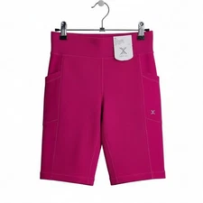 Xersion Bike Shorts Girl's Size Medium 10/12 Phone Pocket Cool Fuchsia $20 New