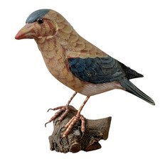 Vintage Carved Wooden Folk Art Bird Sculpture Decoy