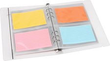 3 x 5 Index Card Holder, 120 Card Sleeves, Holds 240 Pieces Cards, Organizer ...