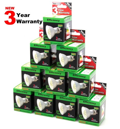 GU10 LED Dimmable & Non-Dimmable Spot Light Bulbs Warm White 5.5w 240V 460 Lumen - Picture 4 of 8