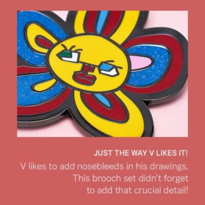 Artist Made Collection by BTS V - Flower Buddies Brooch Pin Set