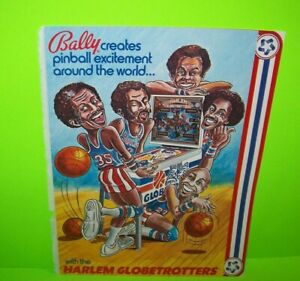 Harlem-Globetrotters-Pinball-FLYER-1979-Bally-Meadowlark-Lemon-Basketball-Art