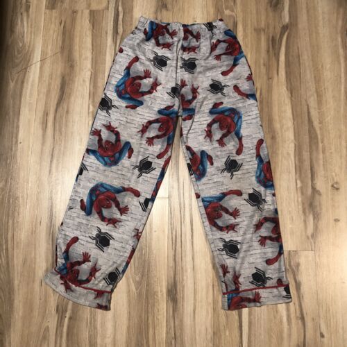 Marvel Spiderman Print Elastic Waist Blue Pajama Pants Boys Size 10/12 - Afbeelding 1 van 2