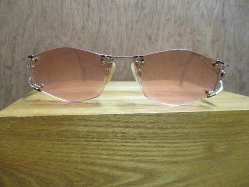 Cazal Vintage Randlos Gold Schmal Sonnenbrille Brille Brillengestell 54 20 140